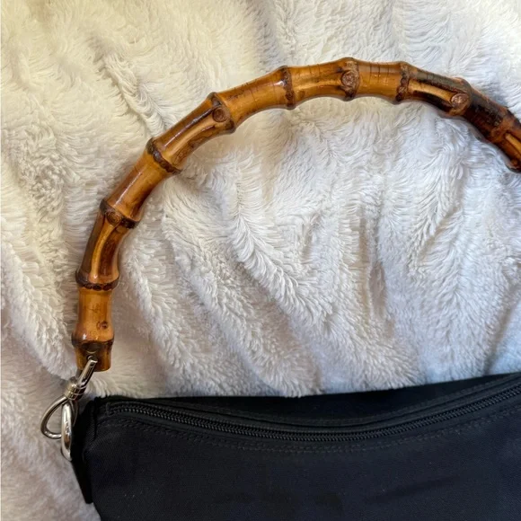 Gucci black bamboo handle bag vintage with COA - Picture 3 of 17